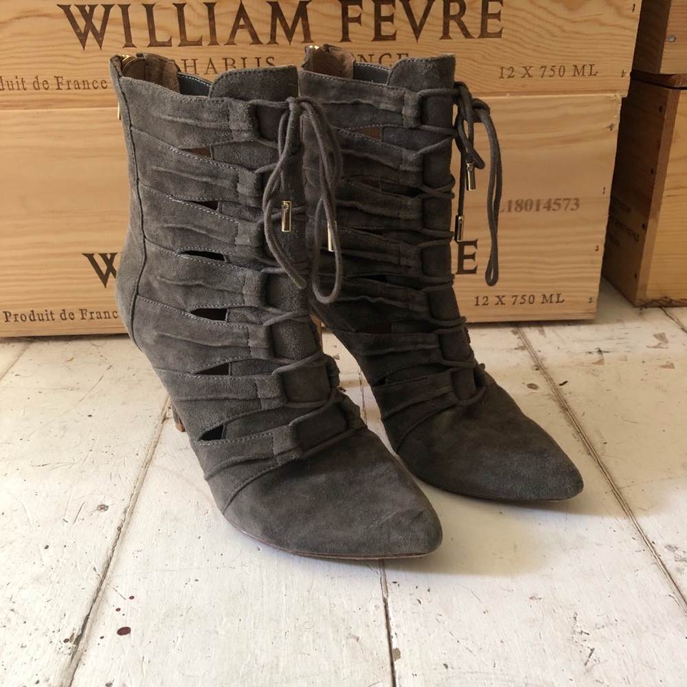 Joie Suede Booties with Cutouts Super Cute!